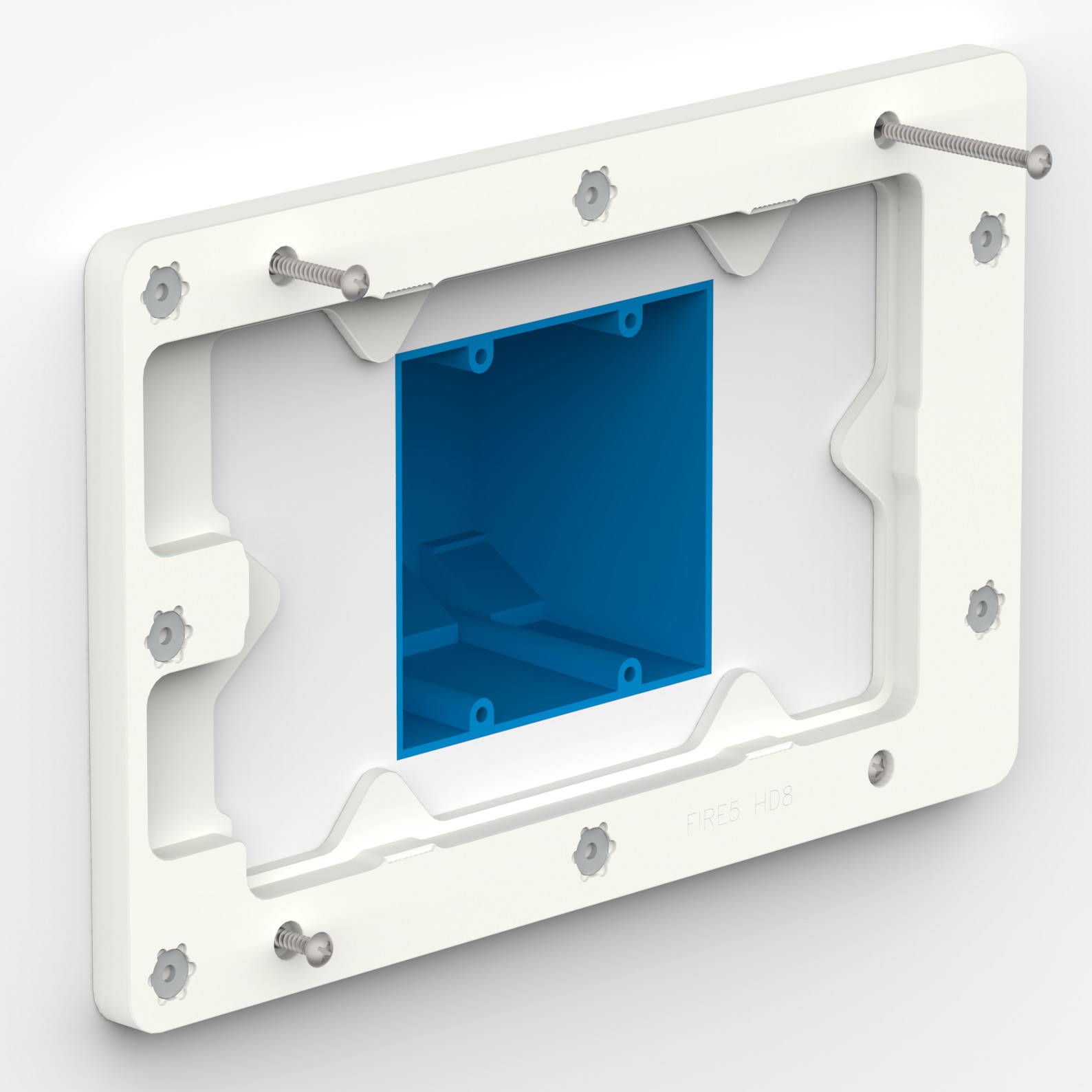 White Amazon Fire 5th Gen HD8 VidaMount OnWall Tablet Mount