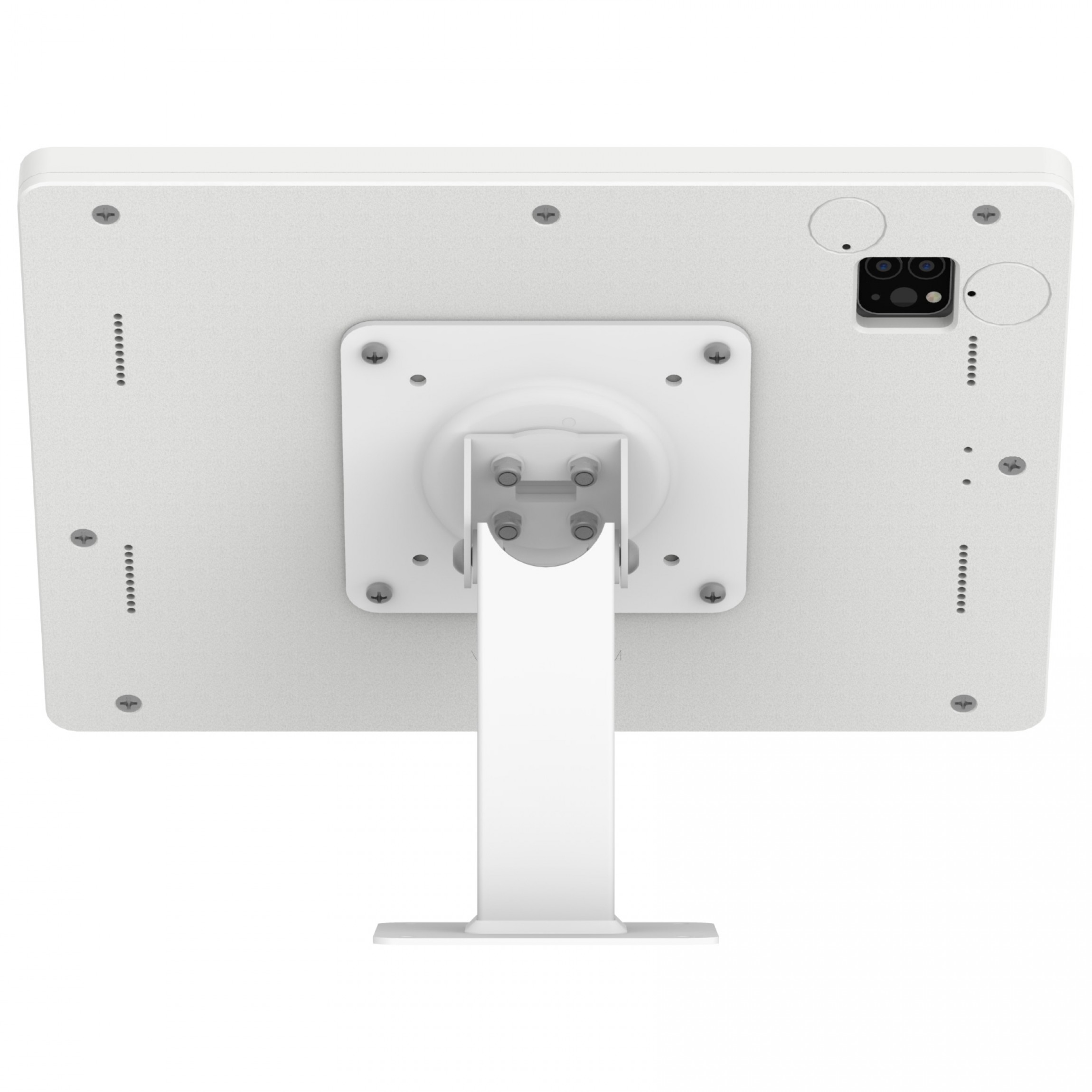 VidaMount iPad Mini 4 & 5 Home Button Covered Light Grey Enclosure w. 360  Rotate & Tilt Surface Mount