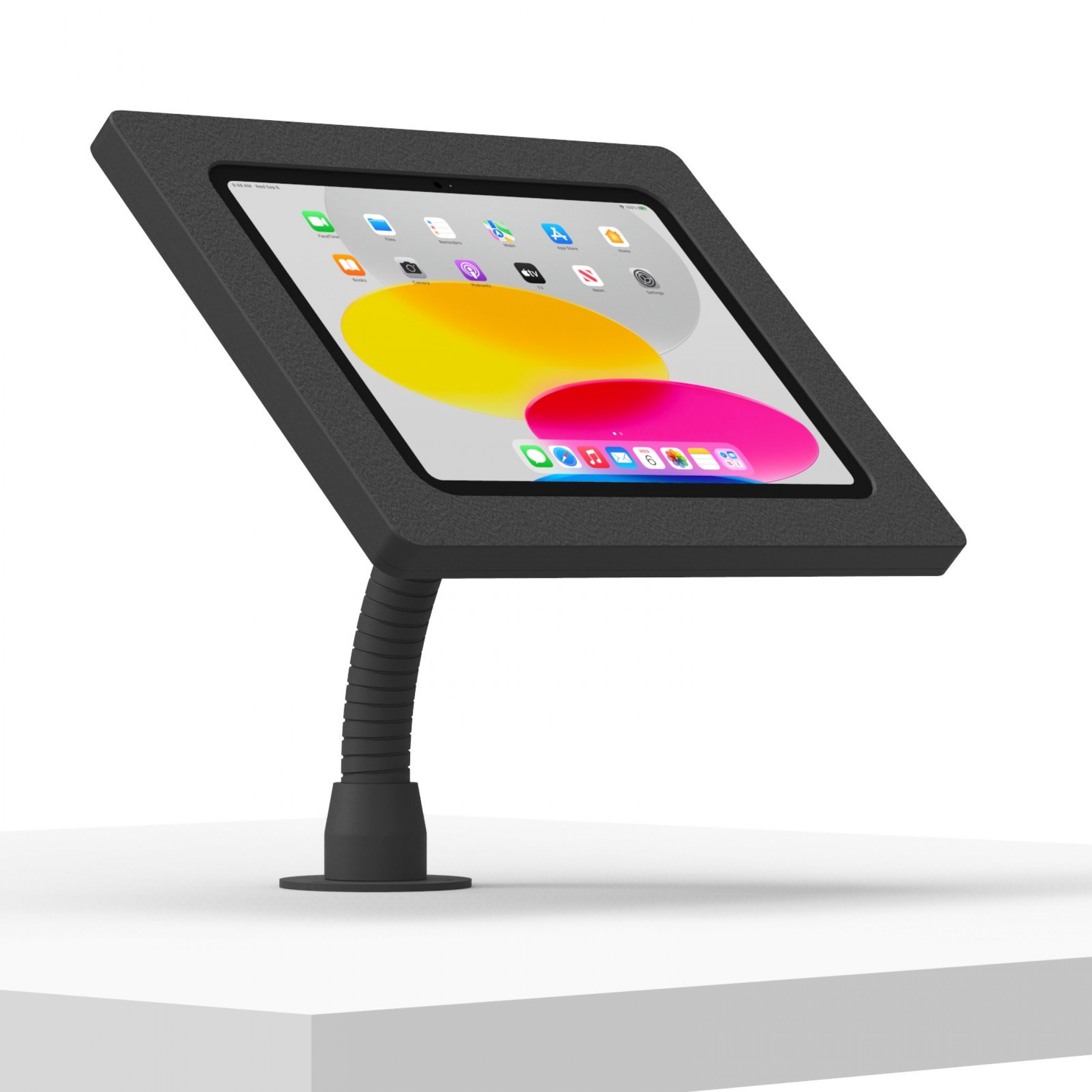VidaMount iPad 10th Gen Black Enclosure Flexible Desk