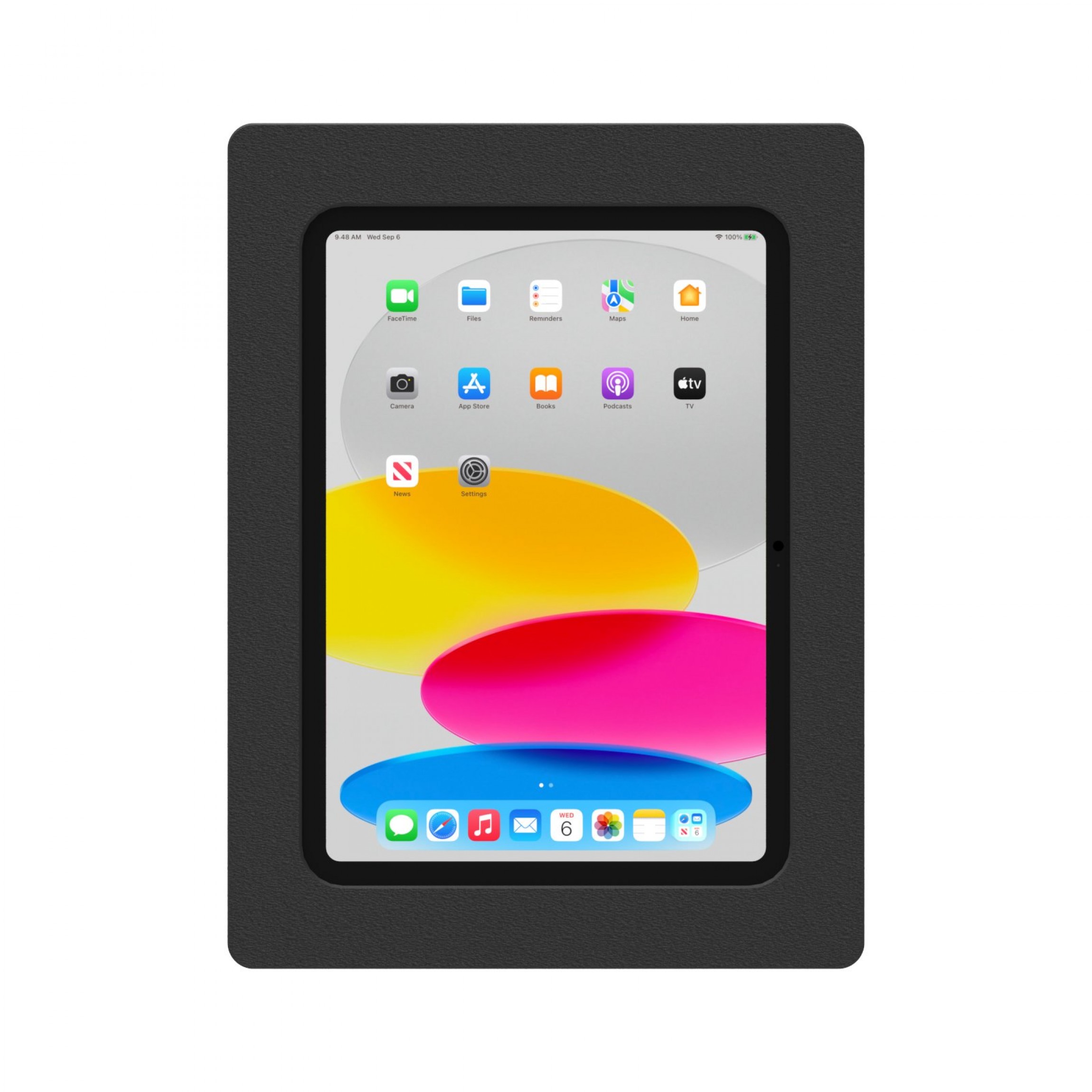 VidaMount Black Covered Home Button VESA Enclosure Compatible With IPad