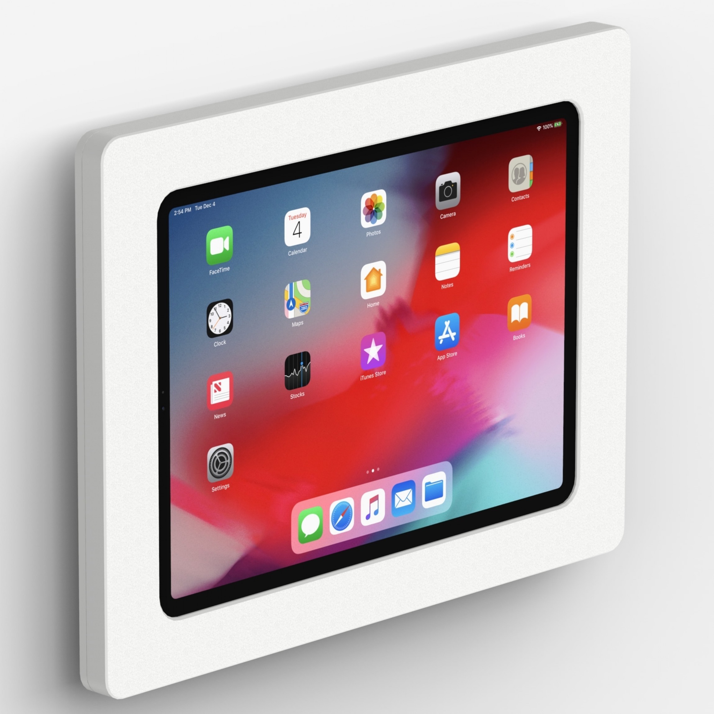 Fixed Slim Wall 10.9-inch iPad Air 4th Gen Tablet Mount - White