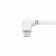 VidaPower High-Wattage USB to Lightning 90 degree Cable (Black) - 90 degree Lightning End / Front Top View