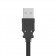 VidaPower High-Wattage Micro USB Cable - 15' (Black) - USB-A Male End / Top View