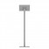 Fixed VESA Floor Stand - Microsoft Surface Go & Go 2 - Light Grey [Full Back View]