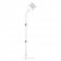 Fixed VESA Floor Stand - iPad Mini (6th Gen) - White [Full Assembly Side View]
