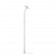 Fixed VESA Floor Stand - White [Full Back Iso View]