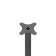 Fixed VESA Floor Stand - Black [Head Front View]