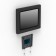 Disassembled View | Fixed Enclosed Microsoft Surface Pro 12 Removable Wall Mount [Front Iso View] - Black