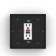Fixed Tilt Wall Bracket Mounted onto a US Decora Style outlet - Black