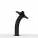 Fixed Desk / Table Surface Mounting Bracket [Rear Iso View] - Black