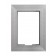 Front View - Florentine Silver - iPad mini 1, 2, & 3 Wall Frame / Mount / Enclosure