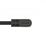 VidaPower High-Wattage USB-C to USB-C 90 degree Cable (Black) - 90 degree USB End / Front Head View