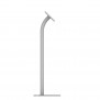 Fixed VESA Floor Stand - iPad Mini 1, 2 & 3 - Light Grey [Full Side View]
