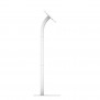 Fixed VESA Floor Stand - iPad 2, 3 & 4 - White [Full Side View]