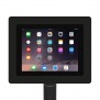 Fixed VESA Floor Stand - iPad 2, 3 & 4 - Black [Tablet Front 45 Degrees]