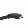 VidaPower High-Wattage Micro USB Cable - 15' (Black) - Micro-USB Reversible Male End / Iso Left View