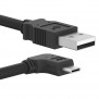 VidaPower High-Wattage Micro USB Cable - 15' (Black) - Both USB Ends / Iso View