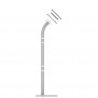 Fixed VESA Floor Stand - iPad 2, 3 & 4 - Light Grey [Full Assembly Side View]