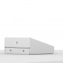 Fixed Tilted Vesa Wall / Surface Mount - 15° angle - White [Table - Back Isometric View]
