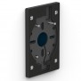 iPod Touch, Mounted onto US Gangbox - VidaMount On-Wall Enclosure Mount - Black [Portrait, Iso View]