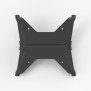 Flippable Desk Stand - No Tablet Enclosure [Front Tilted View] - Black