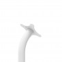 Fixed VESA Floor Stand - White [Back Iso Head View]