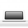 Foldable Kick Stand w. VESA Enclosure - White [Front View]