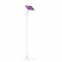 Fixed VESA Floor Stand - iPad Mini (6th Gen) - White [Full Front Isometric View]