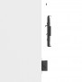 Assembly View | Tilting Open Samsung Galaxy Tab S10+ Plus 12.4" Enclosure aligned on top of Wall Mount [Side Ortho View] - Black