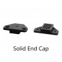 Solid End Cap - Black | Top & Bottom Iso Views