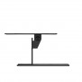 Adjustable Flip Mounting Bracket with Upward Tilt [Side Ortho View] - Black