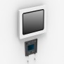 Disassembled View | Fixed Enclosed Microsoft Surface Pro 12 Removable Wall Mount [Front Iso View] - White