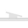 Fixed Tilted 15° Desk / Surface Mount - Microsoft Surface Pro 9 - White [Side View]