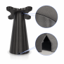 Detail View - 3D Print Pattern | "Lite" Fixed Desk / Table Mount [Rear Ortho View] - Black