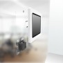 Disassembled View | Tilting Enclosed Samsung Galaxy Tab A11+ 11" Removable Glass Mount [Front Iso View] - White