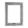 Rear View - Brushed German Silver - iPad 2, 3, 4 Wall Frame / Mount / Enclosure