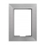 Front View - Florentine Silver - iPad mini 1, 2, & 3 Wall Frame / Mount / Enclosure