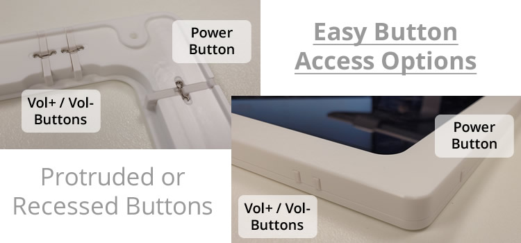 VidaMount VESA Enclosure with Protruding or Recessed Buttons