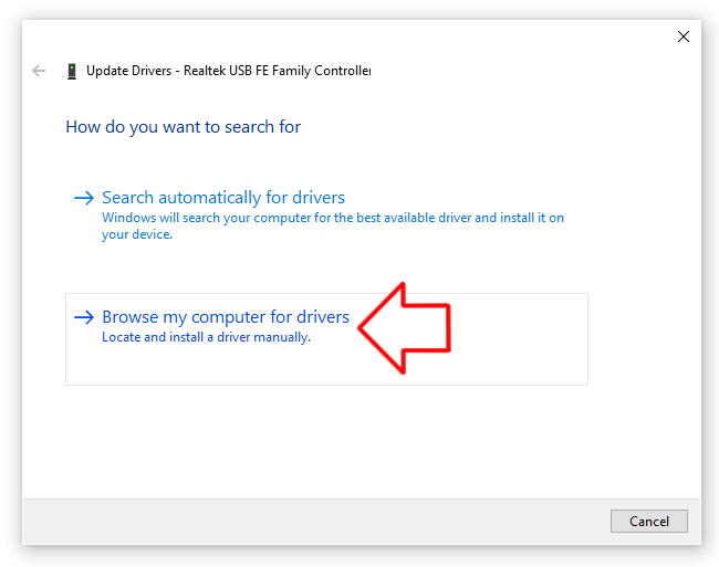 Update Drivers: How do you want to search for...