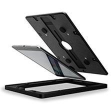Exploded view of VidaMount VESA tablet enclosure