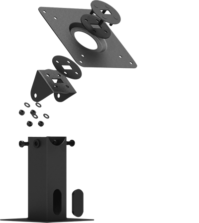 360 Tilting VESA Surface Mount Exploded View