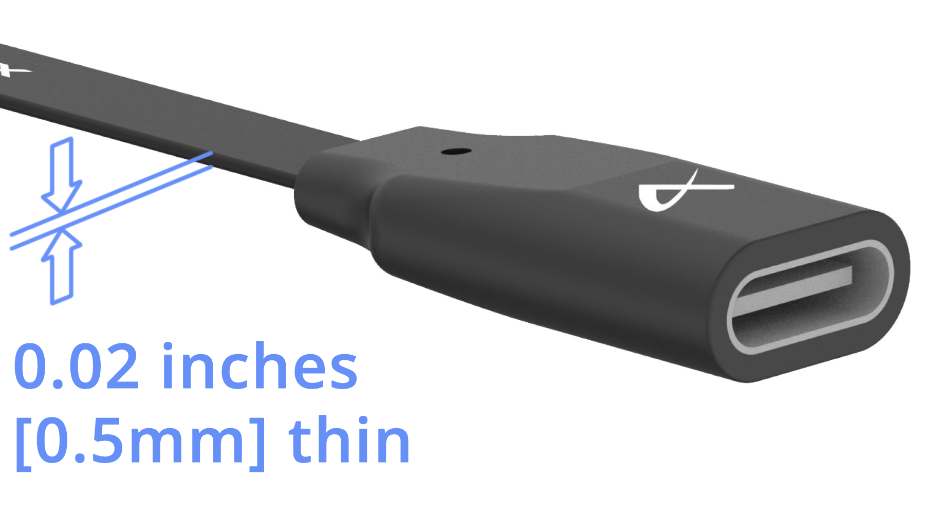 Ultra thin, .02 in or 0.5mm thin ribbon cable