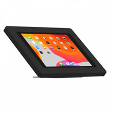 Adjustable black iPad enclosure mount