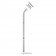 Fixed VESA Floor Stand - iPad Mini (6th Gen) - Light Grey [Full Assembly Side View]