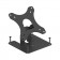 Adjustable Flip Mounting Bracket Affixed with (4) Screws Installed [Front Iso View] - Black
