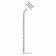 Enclosed Microsoft Surface Pro 12 Fixed Floor Stand [Side Exploded Ortho View] - Light Grey