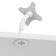 Behind-the-Surface Mounting Detail | Flexible Desk / Table Mount [Bottom Iso View] - White