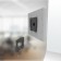 Disassembled View | Fixed Enclosed Samsung Galaxy Tab A11+ 11" Permanent Glass Mount [Behind-the-tablet View] - Light Grey