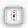 Installed onto Decora Outlet | Fixed Tilt Wall Mount Bracket [Front Ortho View] - White