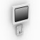 Disassembled View | Enclosed iPad Mini 4 & 5 EZ ChargeDOCK Wall Mount [Front Iso View] - White